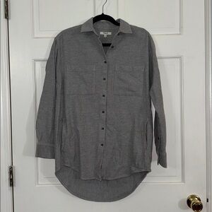 Madewell Heather Gray Wool-Blend Shirt